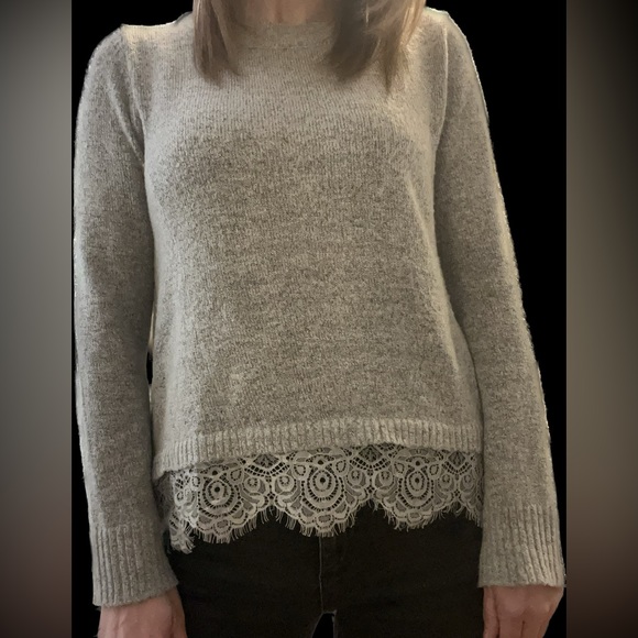 Grey Kismet sweater with lace detail XS. - Picture 2 of 6